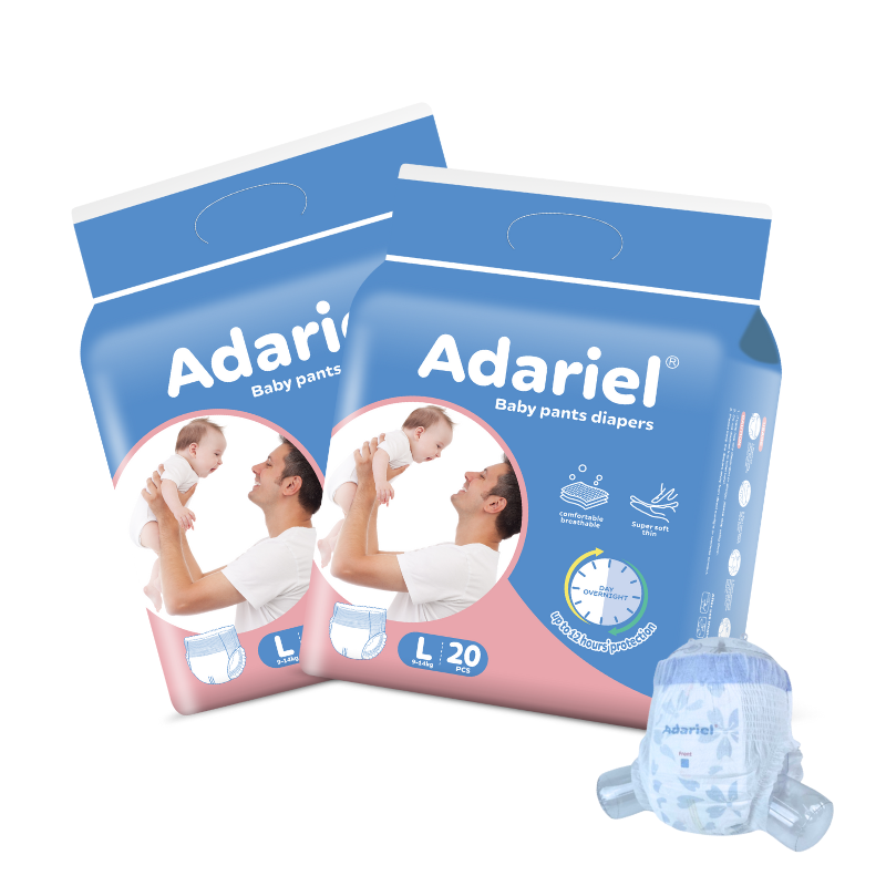 Free Sample A Grade Baby Diaper Pants Q Type 360 Elastic Waistband Highly Absorbent Baby Walking Pants 2