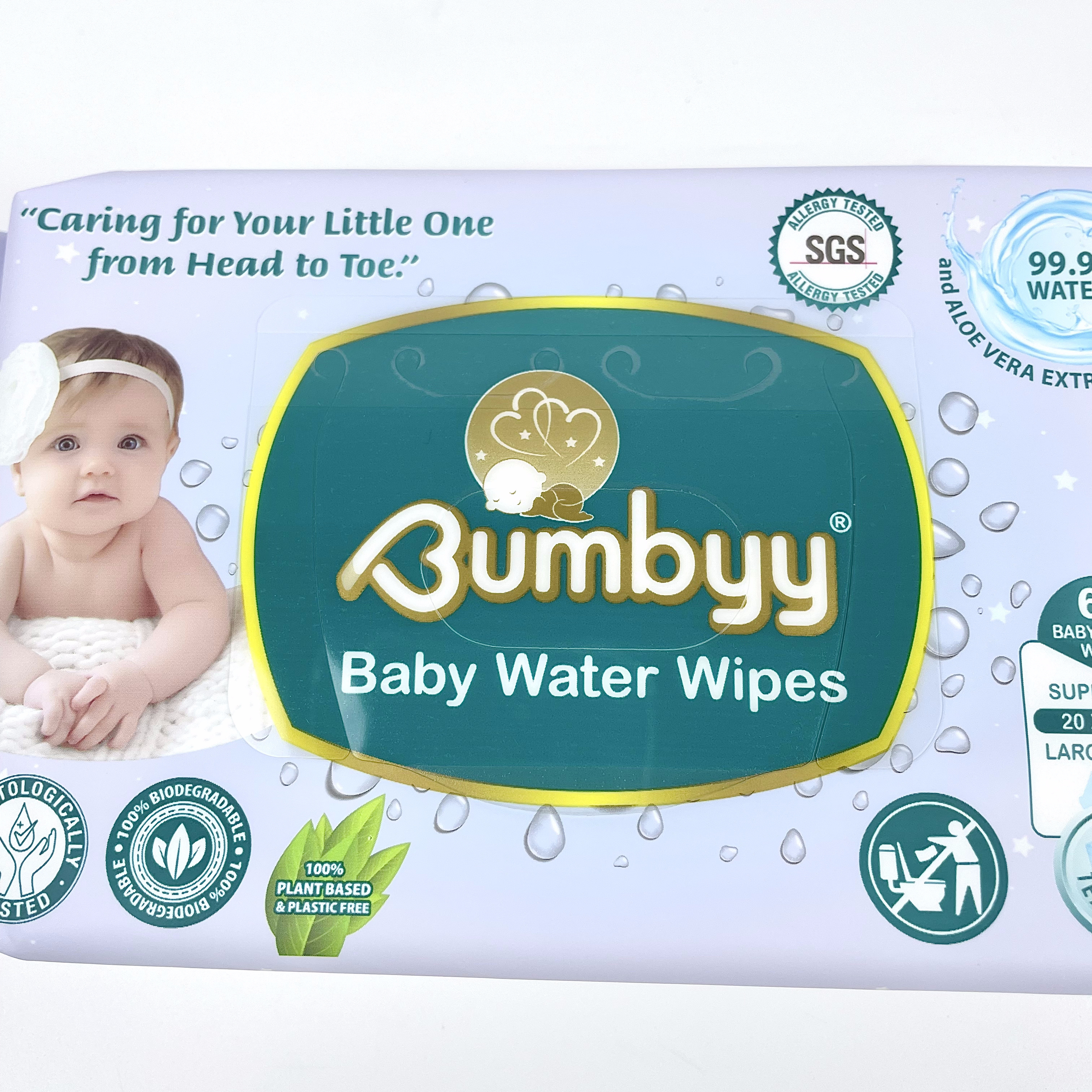 Mayorista más vendido adecuado para todos los tipos de piel Toallitas húmedas para bebés Toallitas biodegradables y sin plástico para manos de bebé 3