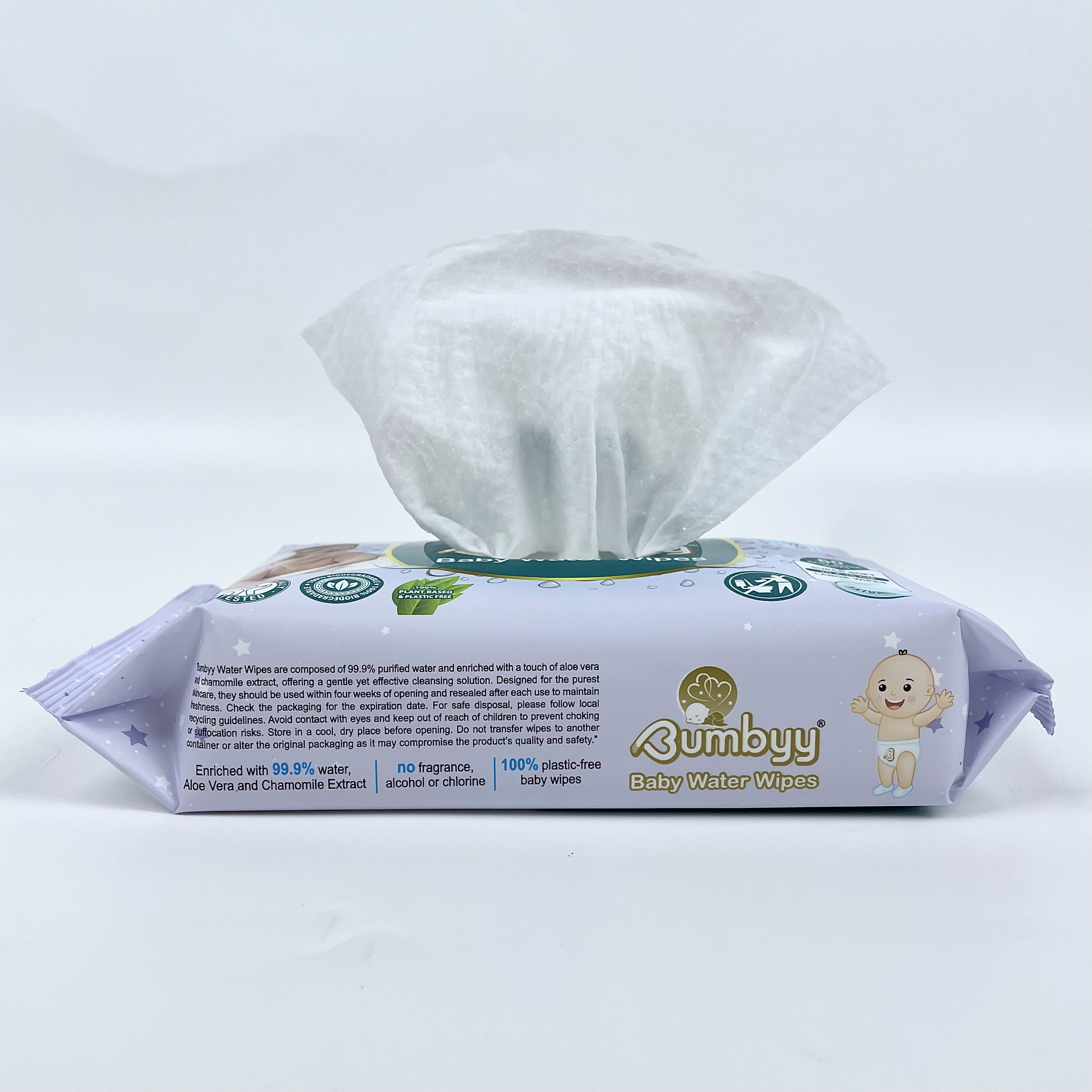Al por mayor al por mayor, eco amigable para bebés para bebés desechables agua purificable purificable 99.9% toallitas para bebés 4