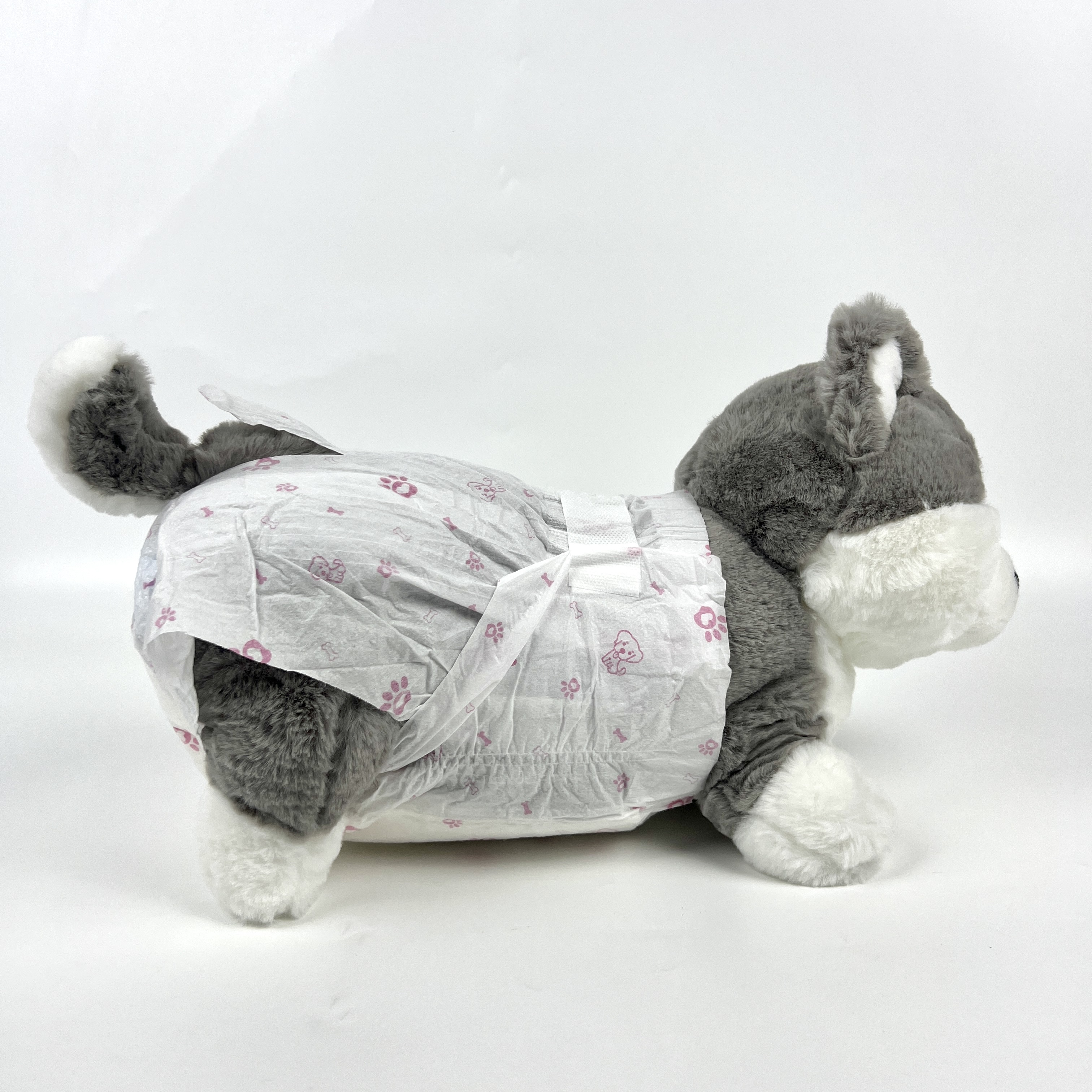 Impresión personalizada de buena calidad pañales para perros mientras está en un calor 3D Anti fugas de absorción rápida de velcro pañales para perros 2
