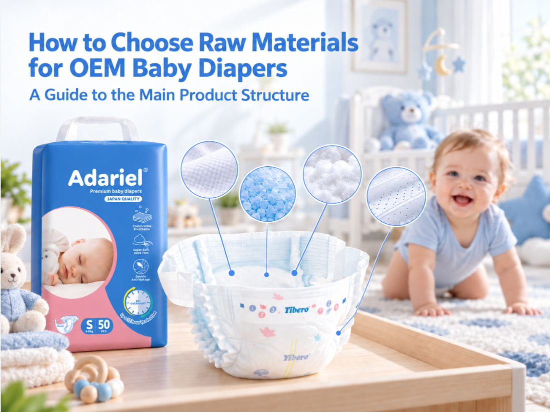 Bagaimana Cara Memilih Bahan Baku untuk Popok Bayi OEM? Panduan Struktur Produk Utama