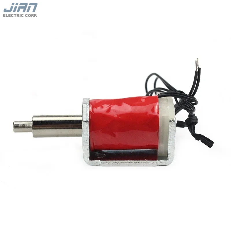 Customized 12v 24v Dc Long Stroke Big Force Electronic Open Frame Push Pull Solenoid For Intelligent Switch Systems 1