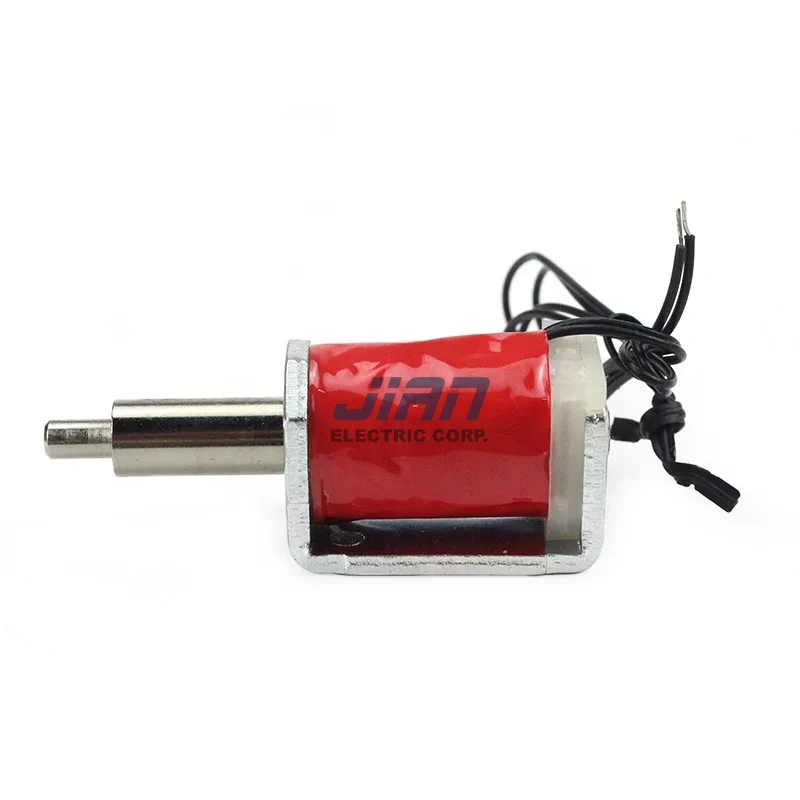 Customized 12v 24v Dc Long Stroke Big Force Electronic Open Frame Push Pull Solenoid For Intelligent Switch Systems 1