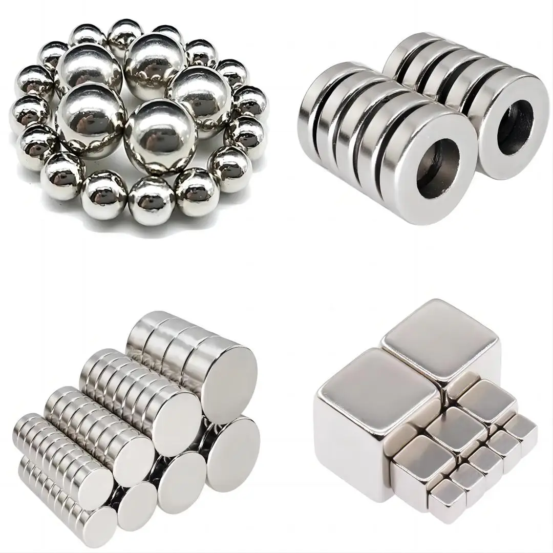 Strong Neodymium Magnet Ball Ring Block Square Bar N35 N52 for Countersunk Motor 5