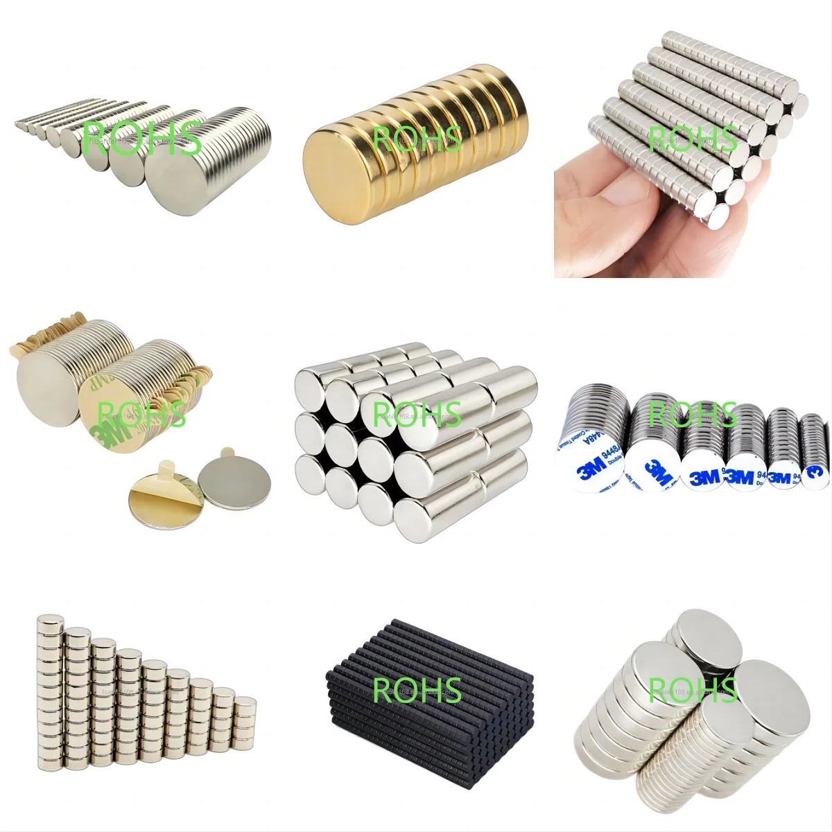 Customized Super Strong Sintered Rare Earth Neodymium Magnet 4/5/8 Poles Ndfeb Cloth Magnet 25x5mm N52 Disc Magnetic Materials 6