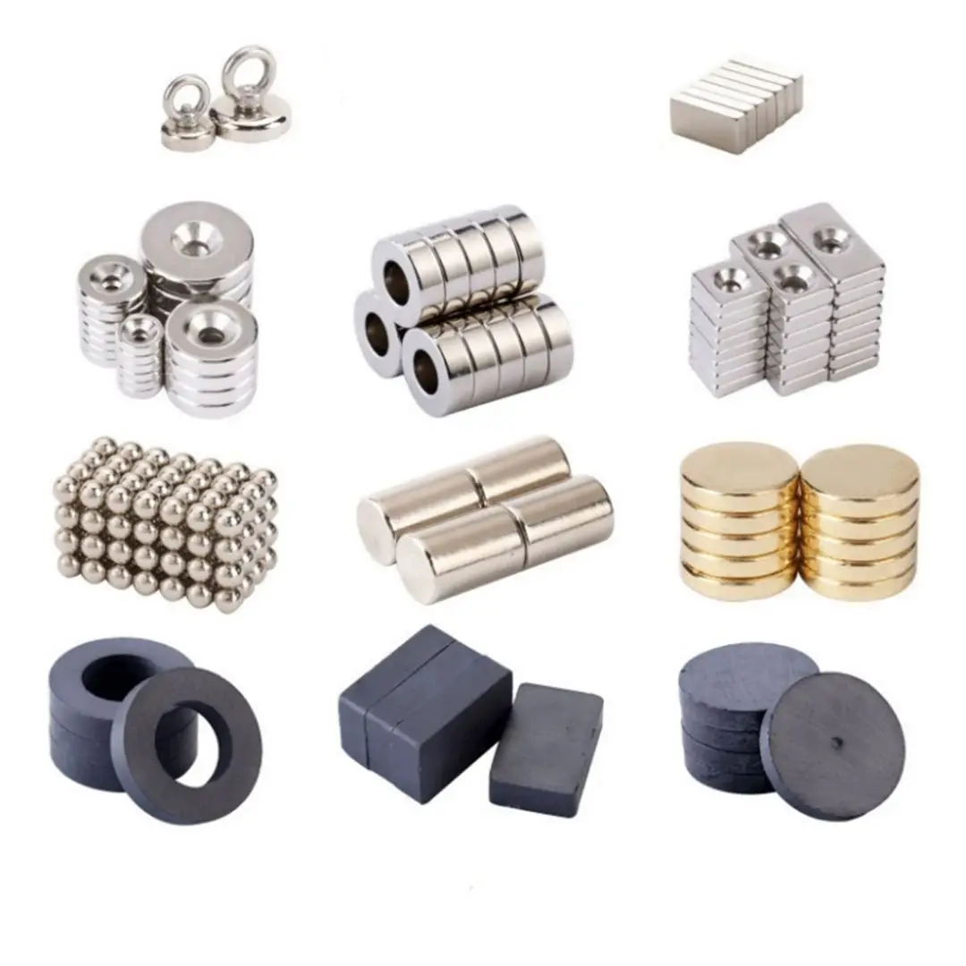 High-performance Gold Supply Mini Magnet Toy Rectangular Ring Sheet Block/round/coil Permanent Magnetic Steel Disc Refrigerator 7