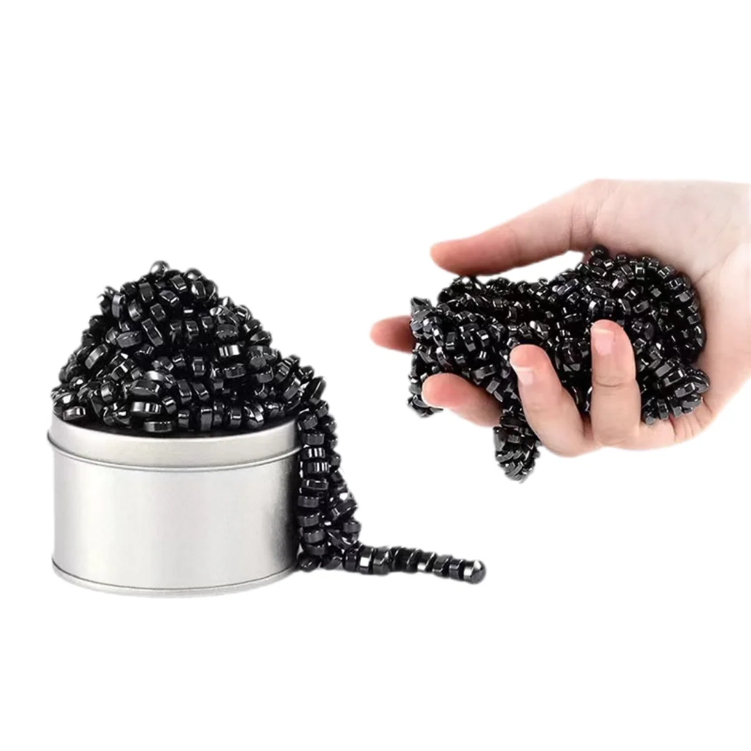Strong Ferrite Magnet Hematite Stones Toys Puzzle Putty Polished Black 5
