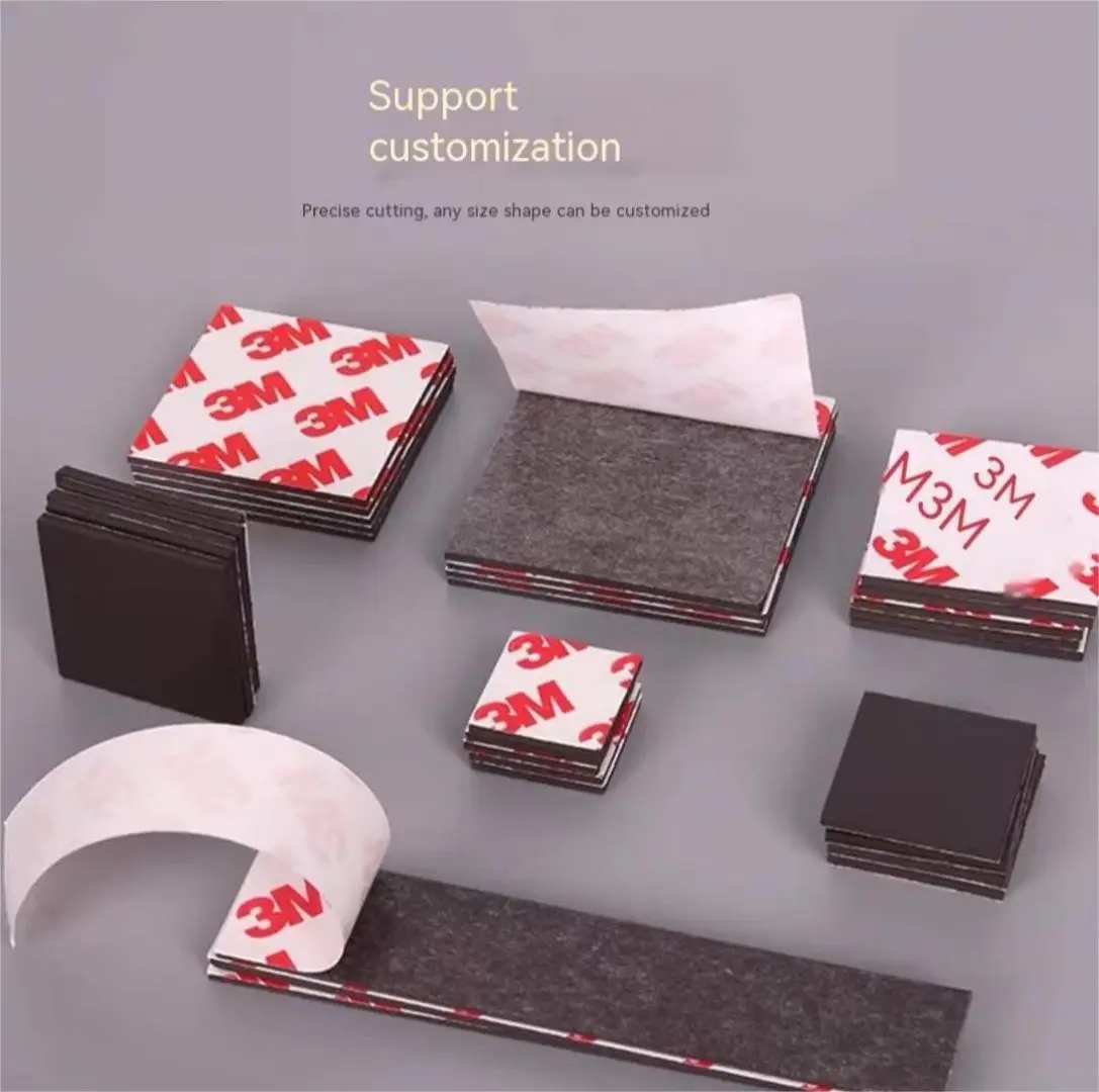 Glue Self Adhesive Square Magnetic Sheet Strong Magnet Wall Sticker Strip Magnetic Materials Roll Rubber Magnets For Fridge 3