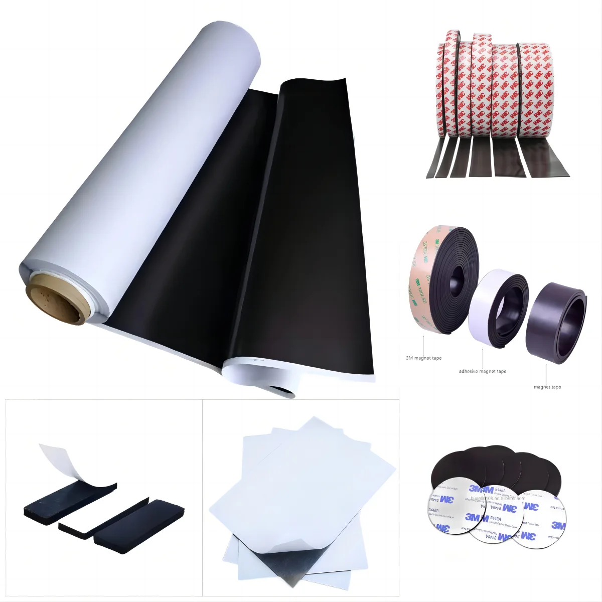 Soft Magnetic Materials Plastic Rubber Magnet Wall Sticker Strong Magnet Vinyl Round Block Sheet Roll Vhb/magnets For Fridge 7
