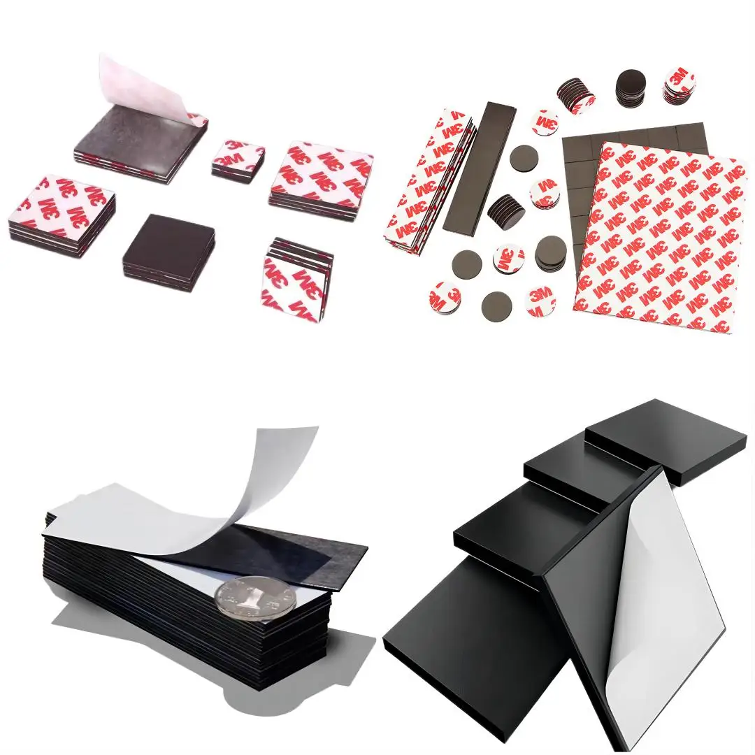 Soft Magnetic Materials Plastic Rubber Magnet Wall Sticker Strong Magnet Vinyl Round Block Sheet Roll Vhb/magnets For Fridge 2