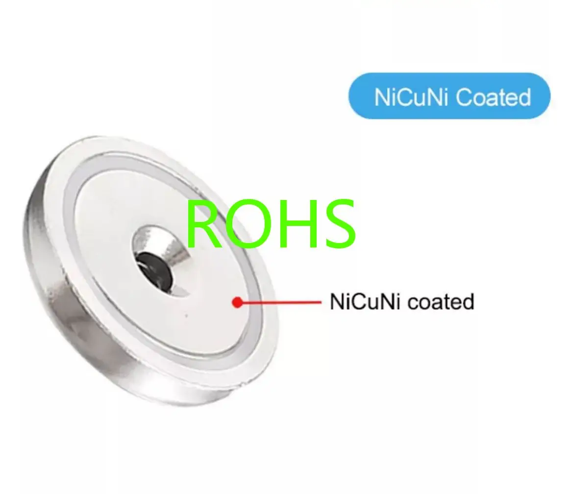 Countersink Magnetic Materials Strong Permanent Rare Earth Round Base Fishing Ndfeb Magnet With Screw Hole Neodymium Pot Magnet 3