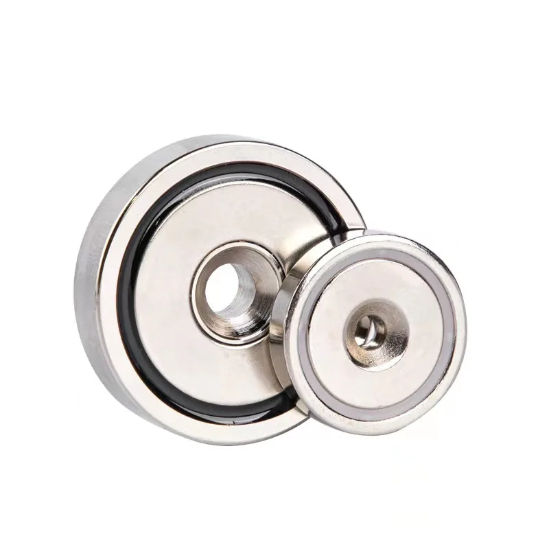 Countersink Magnetic Materials Strong Permanent Rare Earth Round Base Fishing Ndfeb Magnet With Screw Hole Neodymium Pot Magnet 4
