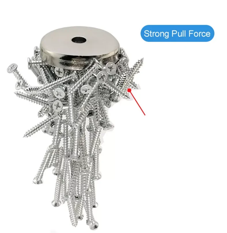 Countersink Magnetic Materials Strong Permanent Rare Earth Round Base Fishing Ndfeb Magnet With Screw Hole Neodymium Pot Magnet 6