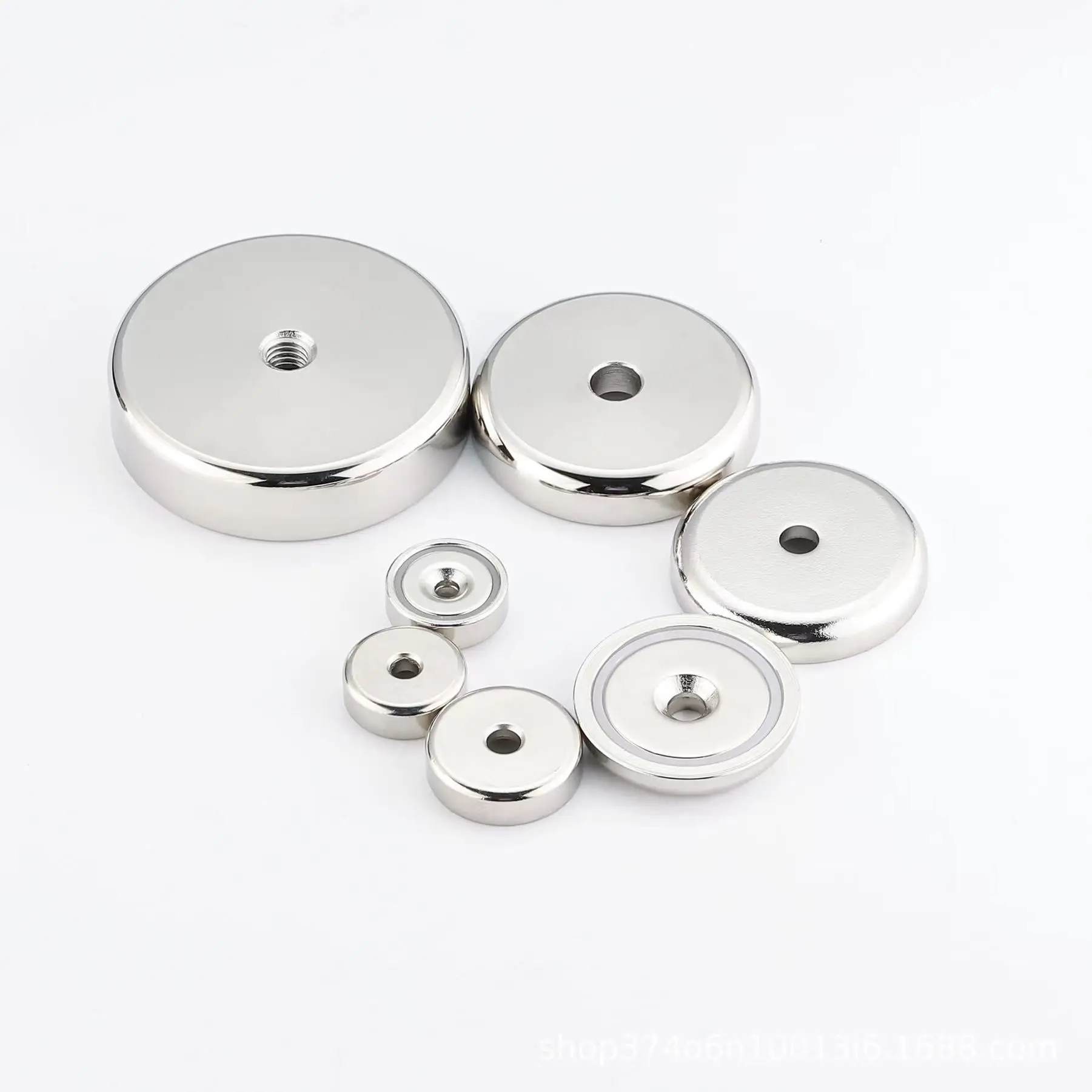 Permanent Rare Earth Countersink Magnetic Materials Strong Magnet Ndfeb Round Base Fishing Screw Hole Neodymium Pot Magnet 2