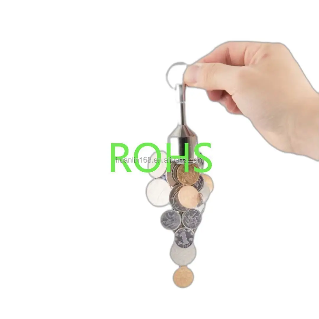 Llaveros magnéticos de Metal con logotipo personalizado N35 N50, soporte para llaves con imán de neodimio fuerte permanente, Detector de gancho de oro/plata/metal 4