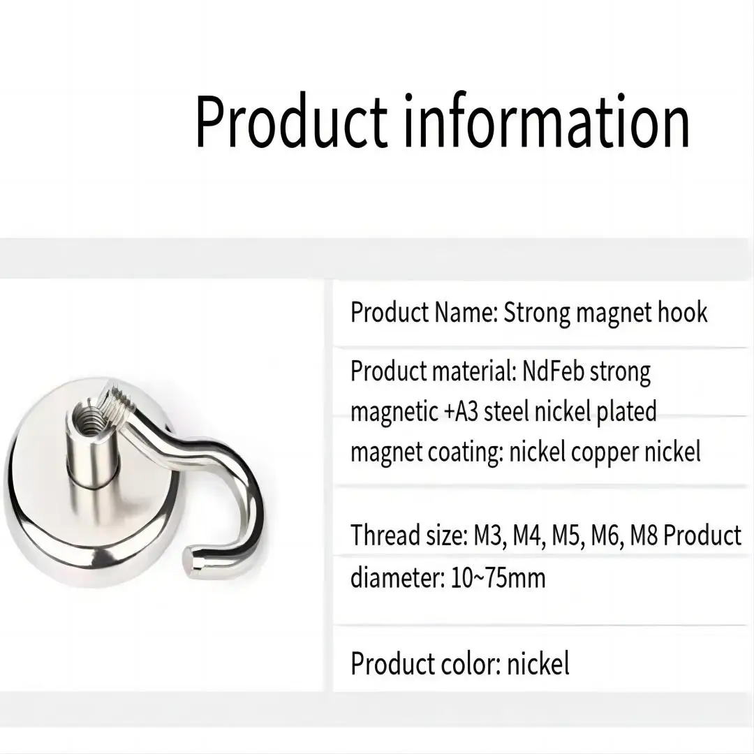 Strong Neodymium Magnet Pot Hook Holder For Fridge Home Office 3