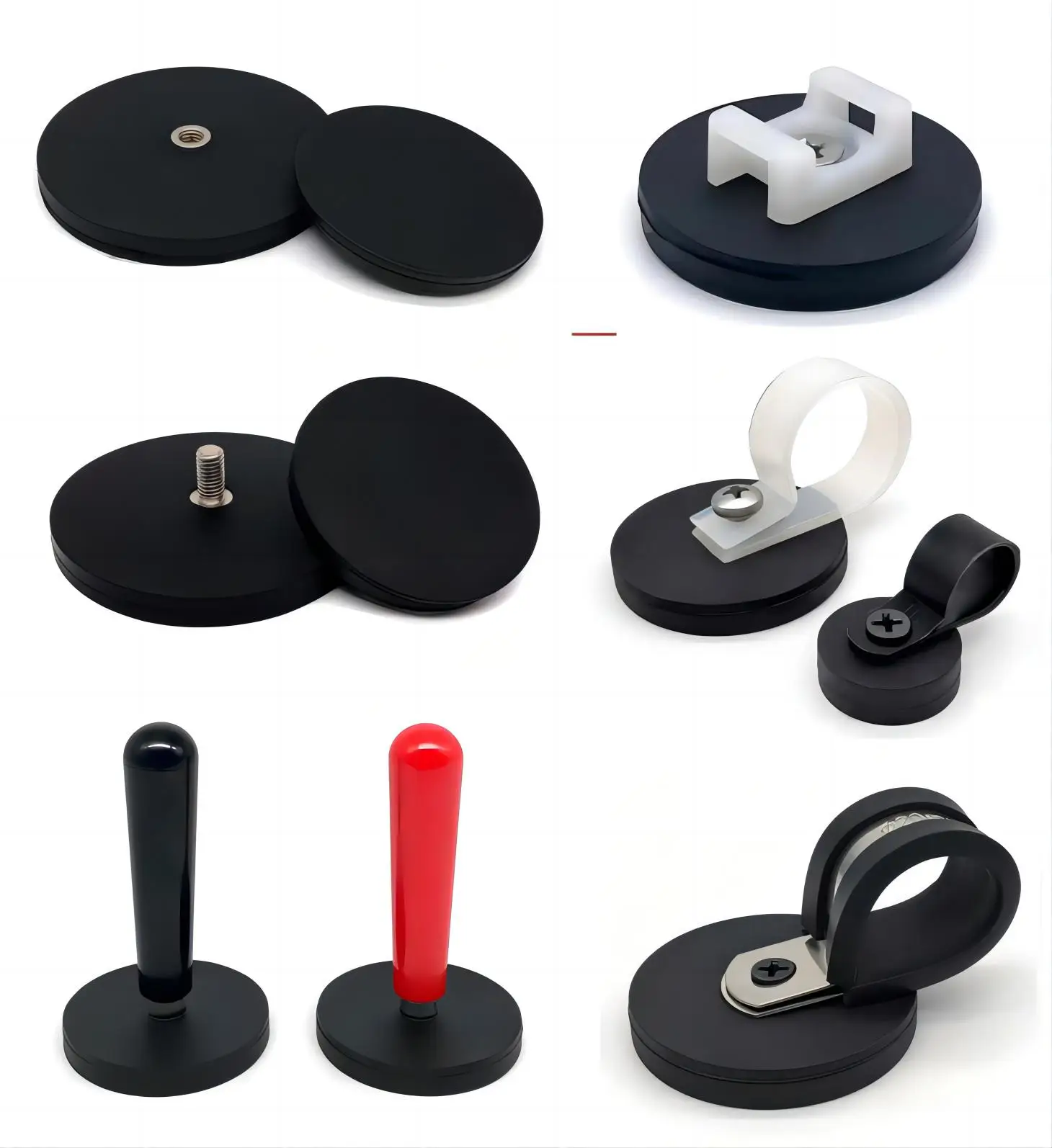 rubber coated magnet, magnetic base, waterproof magnet, magnet with thread insert, neodymium magnetic mount, anti-scratch magnet, industrial magnet base, rubberized magnetic holder, magnetic hook base, outdoor magnet mount, strong ndFeb magnet, customized