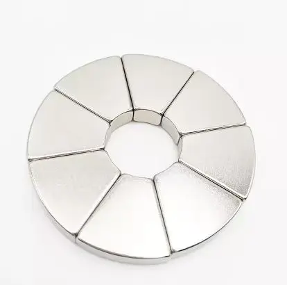 Oem Professional Customized N42sh Bldc Motor Rotor Fan Shaped Magnet N52 Neodymium Sector Tile Free Energy Generator Magnet 3