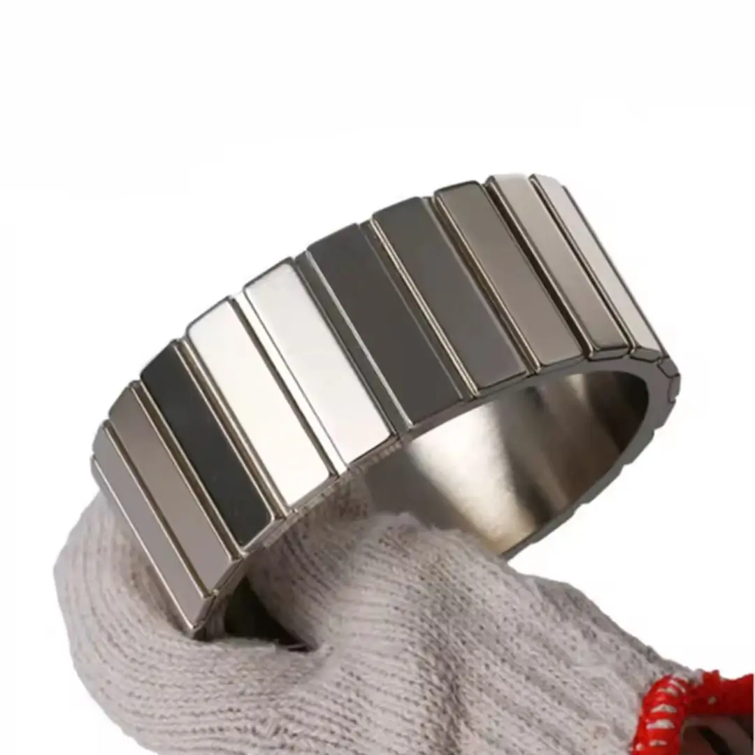 Oem Professional Customized N42sh Bldc Motor Rotor Fan Shaped Magnet N52 Neodymium Sector Tile Free Energy Generator Magnet 4