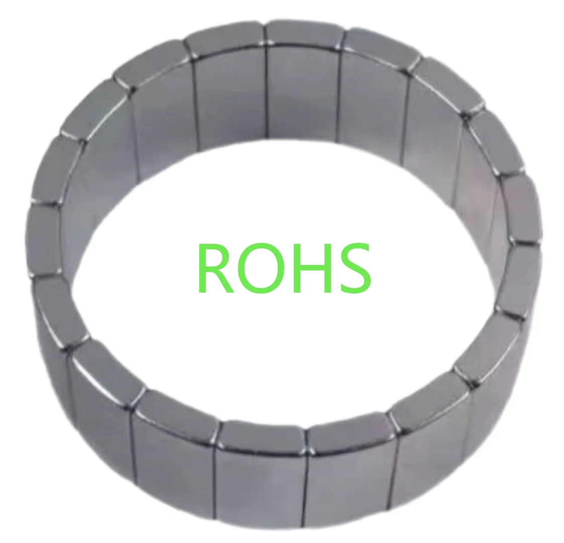 High strength sintered neodymium motor magnets, curved arc & trapezoidal magnetic tiles. High temperature resistant, stable flux for brushless motor, servo motor, new energy motor and generator assembly. Custom radian & size available.