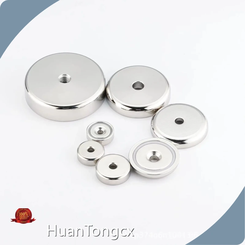 HuanTongcx Pot Magnets for Sale 100pcs Countersunk Hole Neodymium Magnets D18manufacturing 1