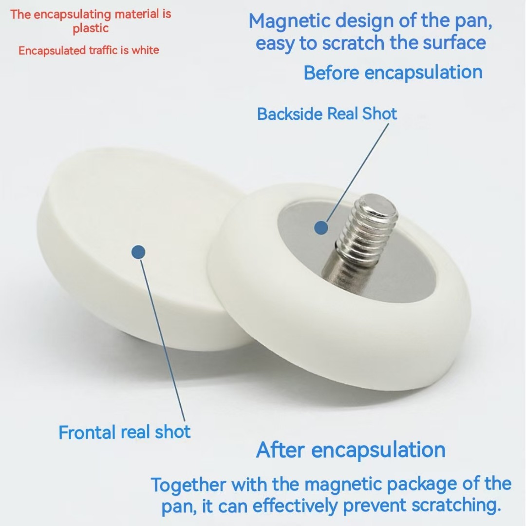 rubber coated magnet, magnetic base, waterproof magnet, magnet with thread insert, neodymium magnetic mount, anti-scratch magnet, industrial magnet base, rubberized magnetic holder, magnetic hook base, outdoor magnet mount, strong ndFeb magnet, customized