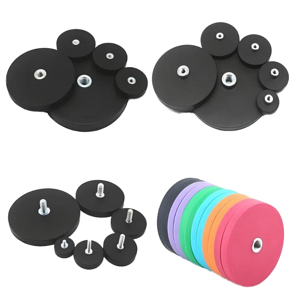 rubber coated magnets, non-mar rubber covered magnets, anti-scratch neodymium magnets, rubber encased holding magnets, waterproof rubber coated pot magnets, non-slip rubber magnetic mounts, car rubber coated magnets, industrial rubber covered magnets