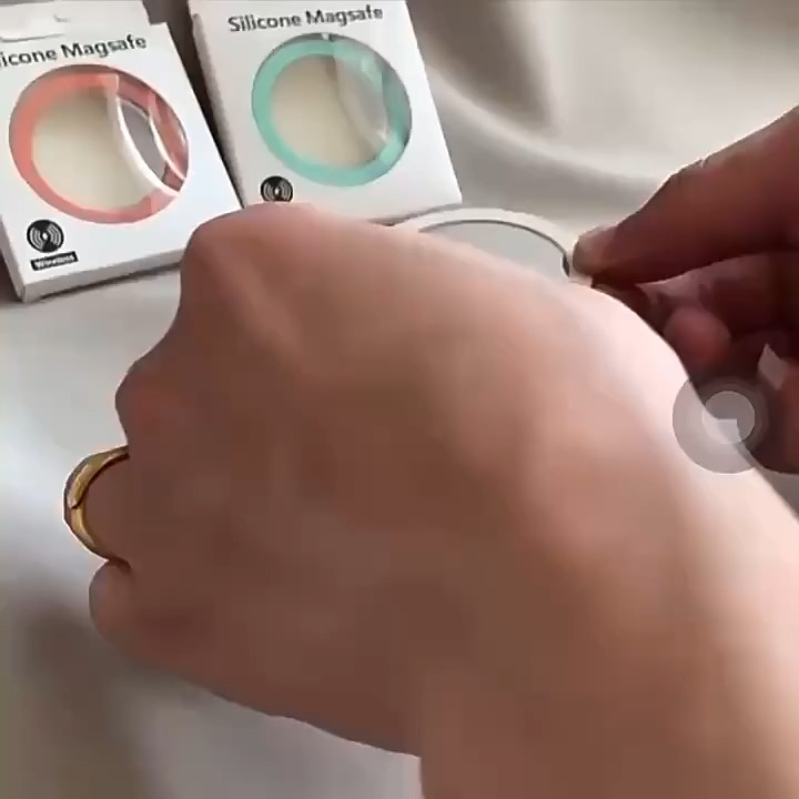 MagSafe Magnetic Charging Ring Colorful Silicone Alignment Ring for iPhone Wireless Charger Holder Protection 1