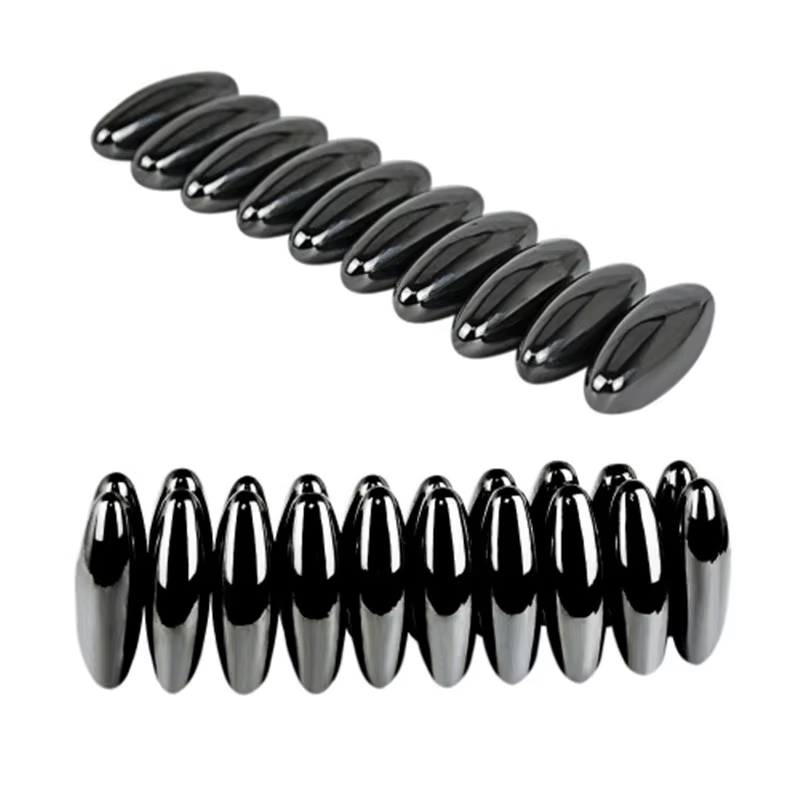 Olive Ferrite Industrial Magnets Polished Black Biomagnetic Therapy Balls Elliptical Magnetic Beads Magnetic Egg Welded 3