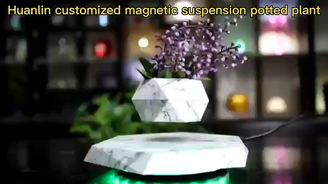 detailed view of floating planter magnetic base