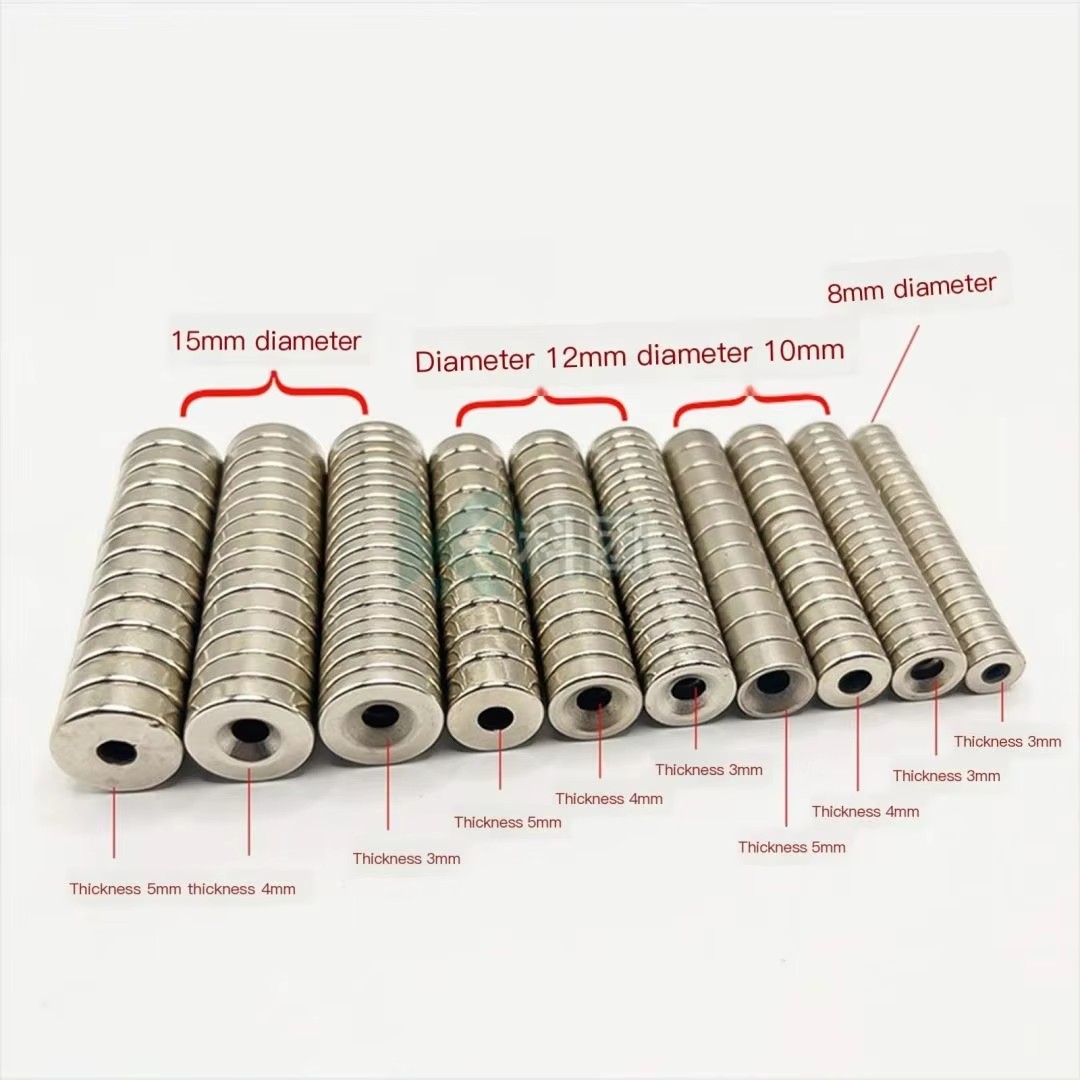 Counterbore Neodymium Magnets, High Strength Round NdFeB Magnets with Sink Hole for Screw Mounting 3