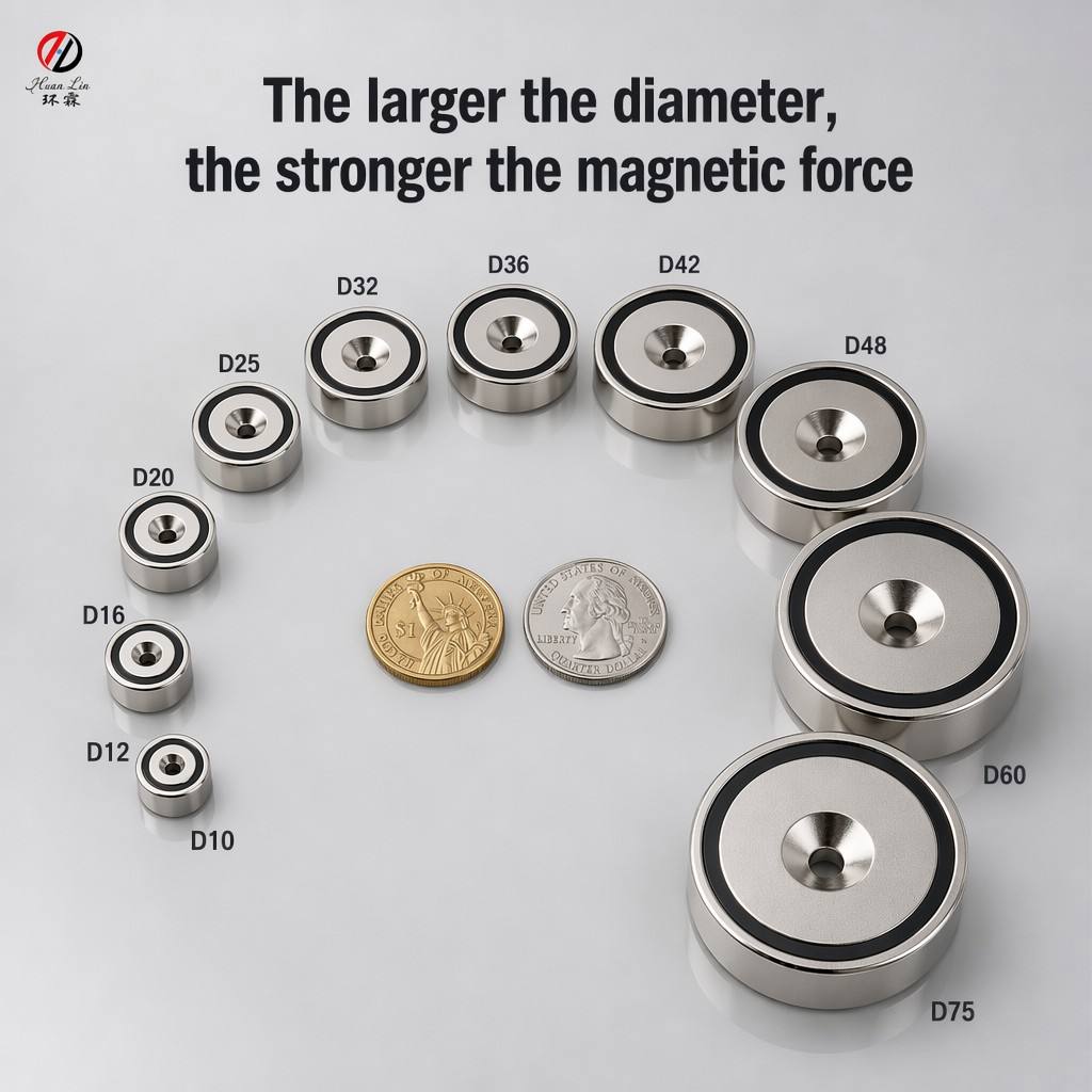 counterbore pot magnets, sink hole pot magnets, screw fix neodymium magnets, industrial cup magnets, nickel plated pot magnets, high temperature pot magnets, custom mountable magnets, automation fixture magnets, workshop holding magnets