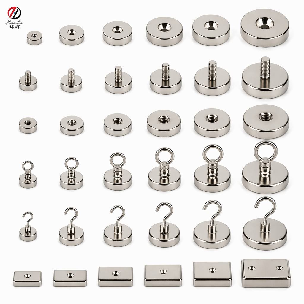 counterbore pot magnets, sink hole pot magnets, screw fix neodymium magnets, industrial cup magnets, nickel plated pot magnets, high temperature pot magnets, custom mountable magnets, automation fixture magnets, workshop holding magnets
