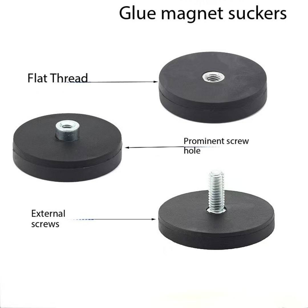 OEM D31 D36 D43 D66mm Rubber Coated Magnet with 1/4-20 Male Stud Waterproof Anti-Scratch Magnetic Mount for Car Camera Boat Fishing Camera 6