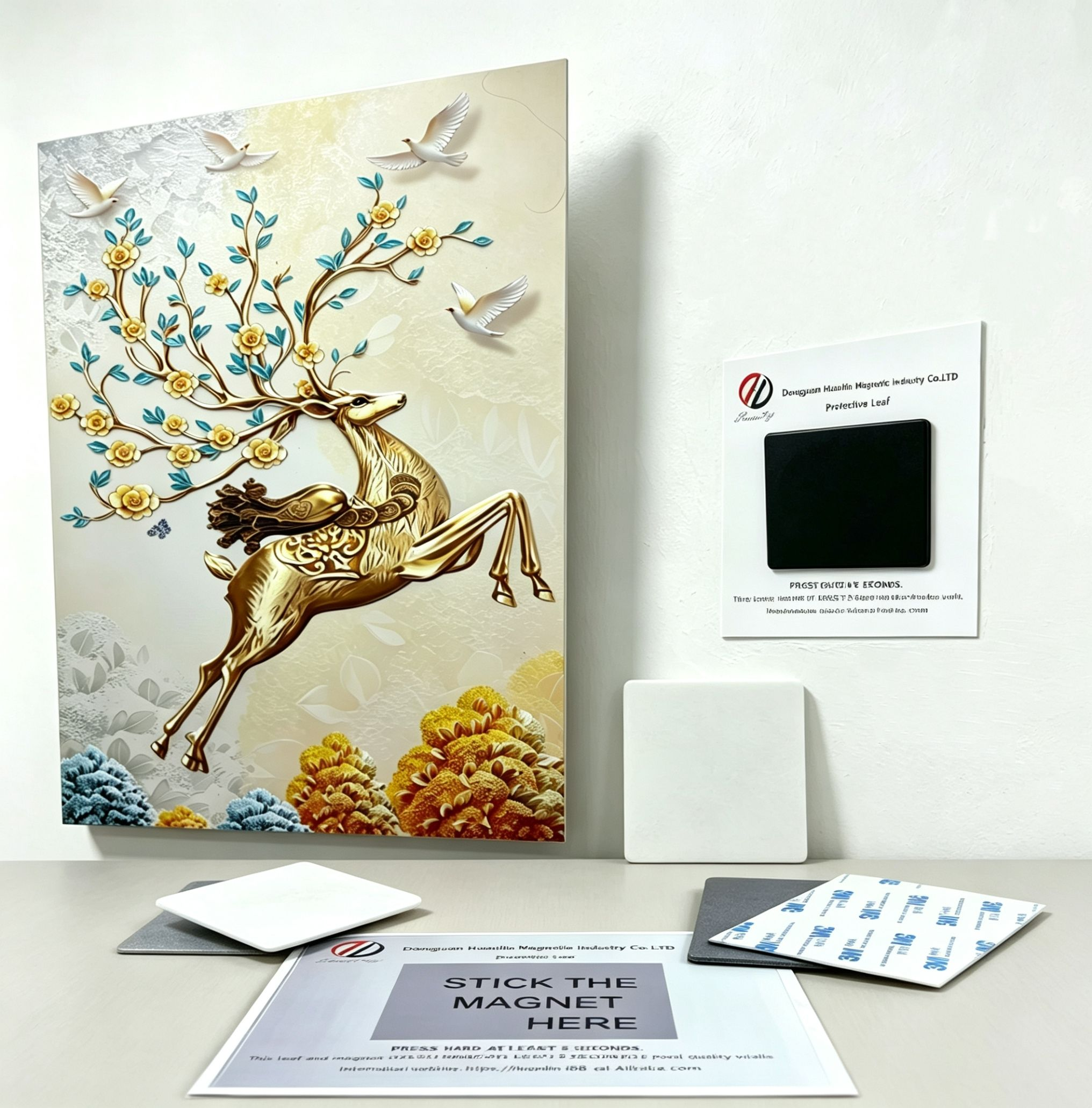 Rubber magnet poster frame set with magnetic wall display system, no drilling required, zero wall damage, quick poster change and optional 3D floating effect. Ideal for pictures, posters, signs and artwork display.