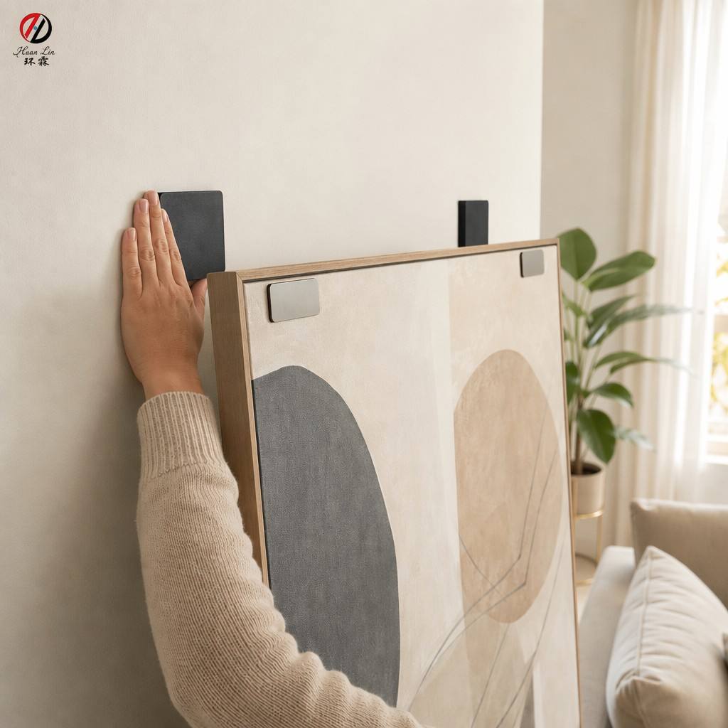 Rubber magnet poster frame set with magnetic wall display system, no drilling required, zero wall damage, quick poster change and optional 3D floating effect. Ideal for pictures, posters, signs and artwork display.