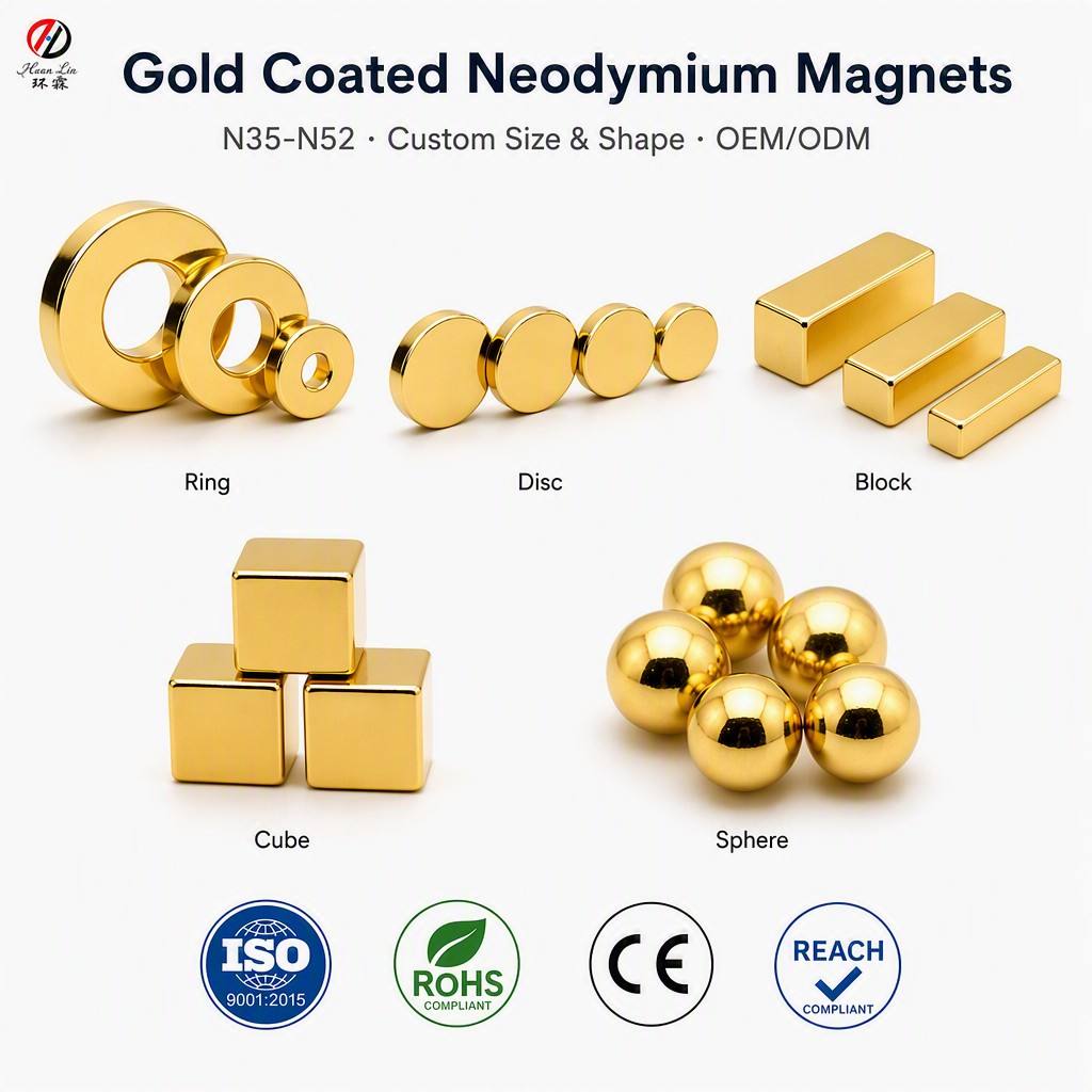 Fabrikpreis: Goldbeschichtete Neodym-Rundscheibenmagnete der Güteklasse N35-N52, Seltenerdmetalle, permanent und stark, für Armband- und Halskettenverschlüsse sowie Bastelarbeiten 2