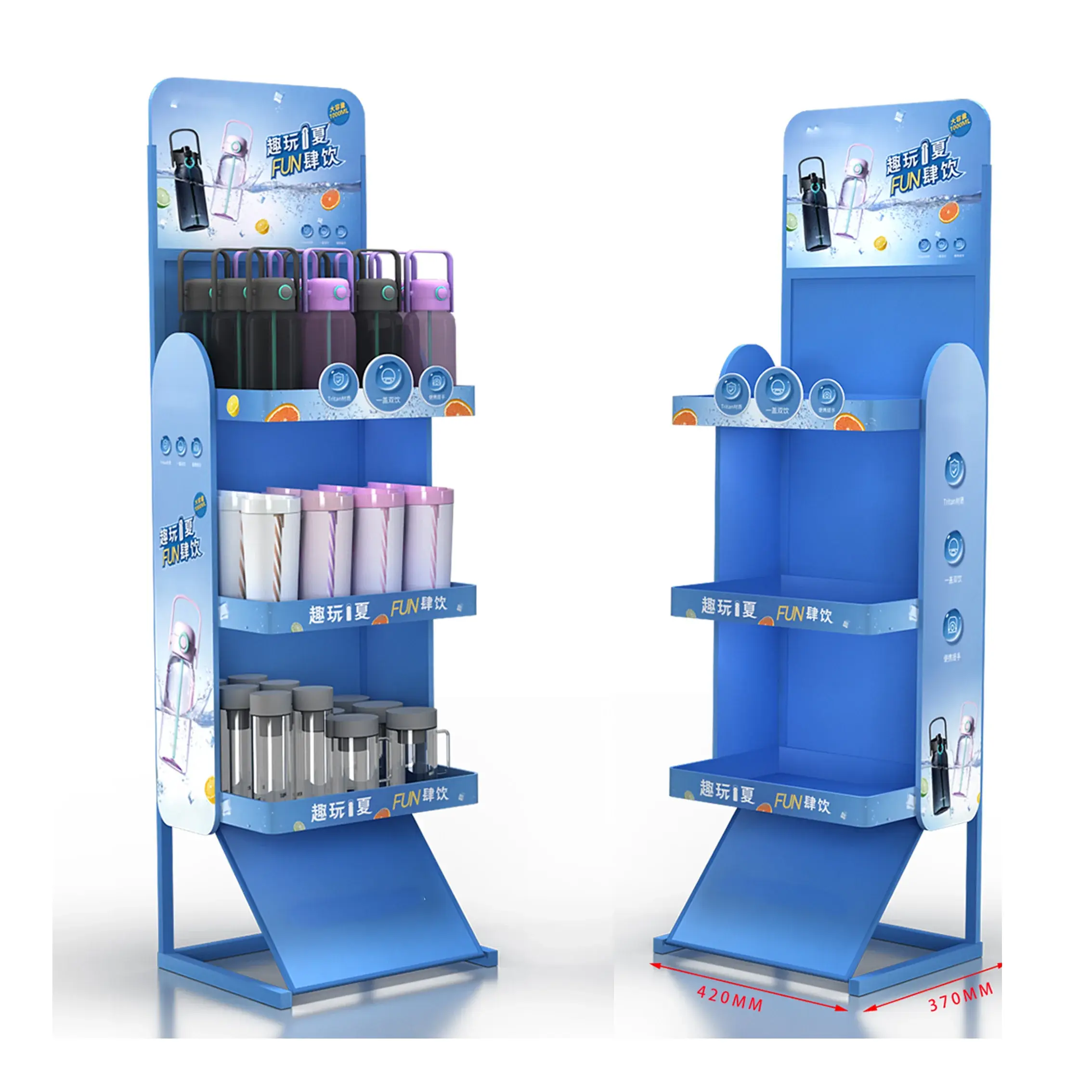 Customized Metal Display Racks for Shop Factory | Xutai 2