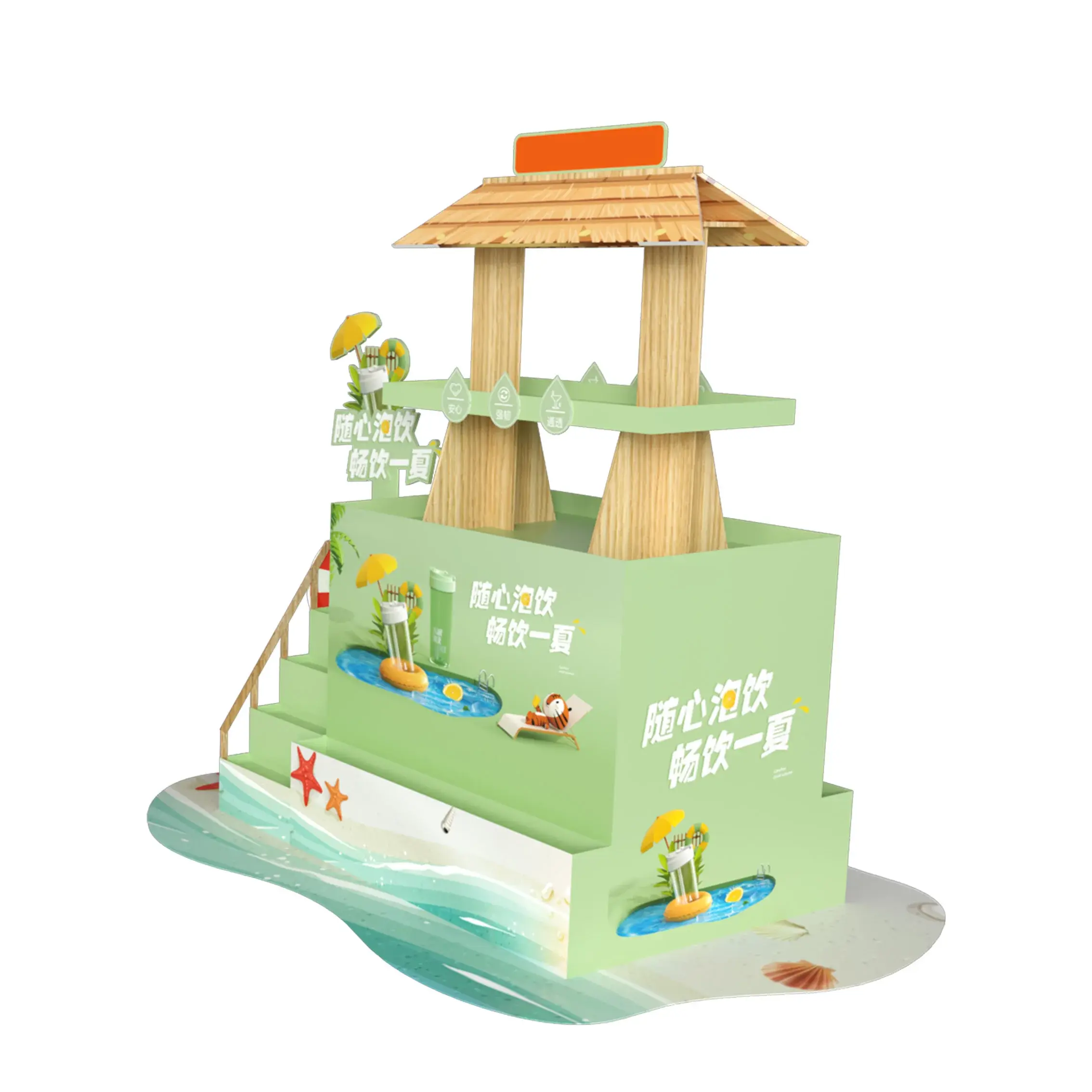 Custom Grocery Store Shelving Floor Standing Display Stand Xutai 5
