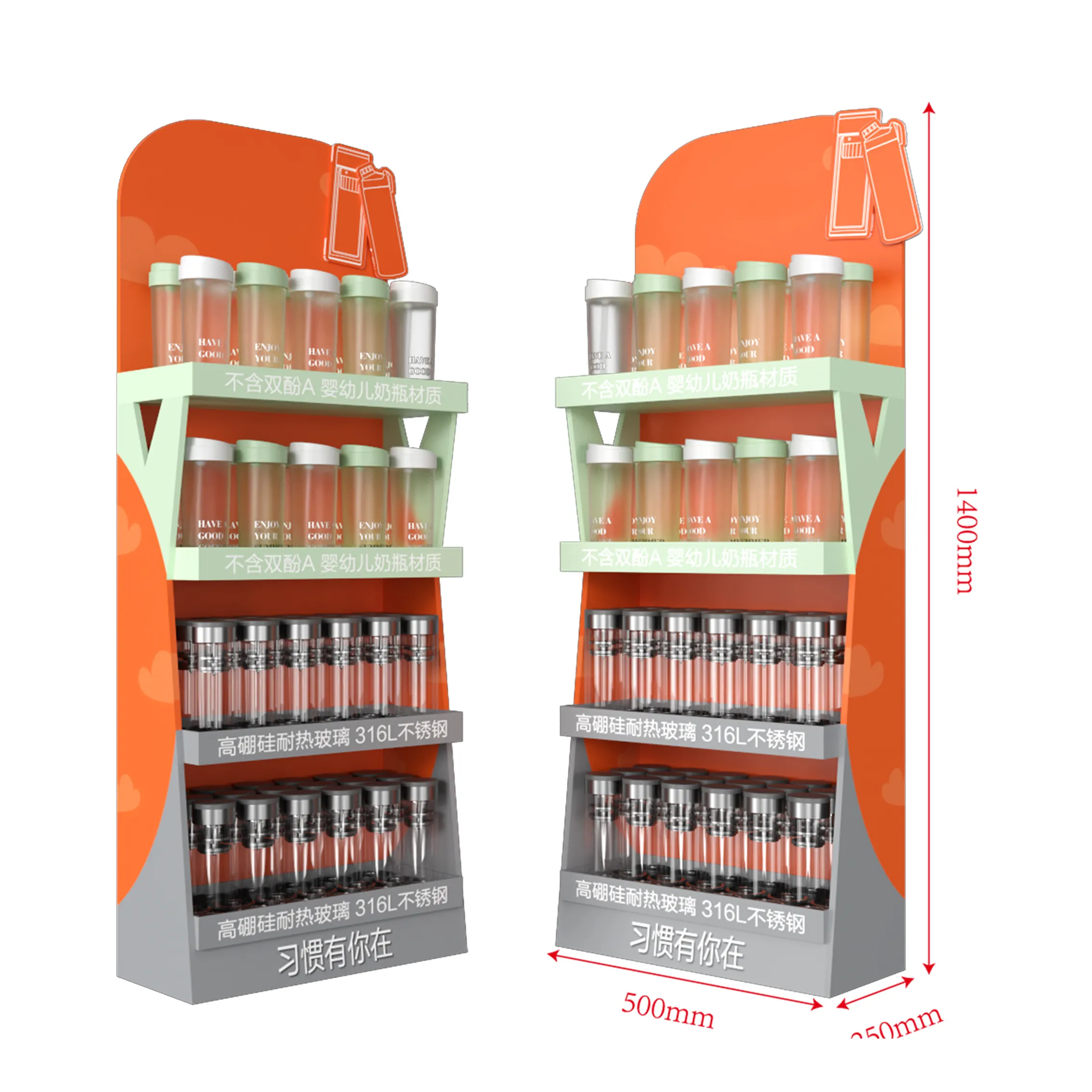 Custom Convenience Store Display Racks Customized Packing Xutai 4