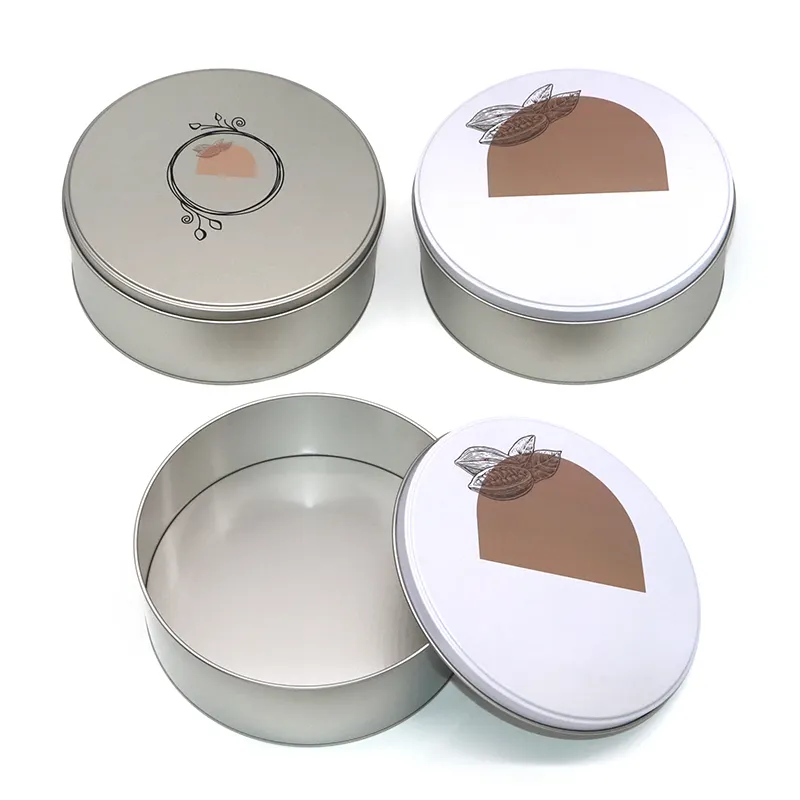Large Round Tin Containers TINPLATE by XPD 3