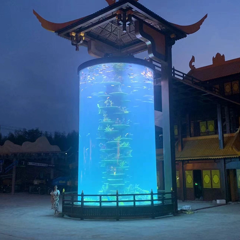 Custom Acrylic Cylinder Aquarium Luxury Large Acrylic Fish Tank-1744852285938997 1