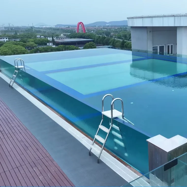 Customized Transparent Outdoor Acrylic Glass Swimming Pool Project 1