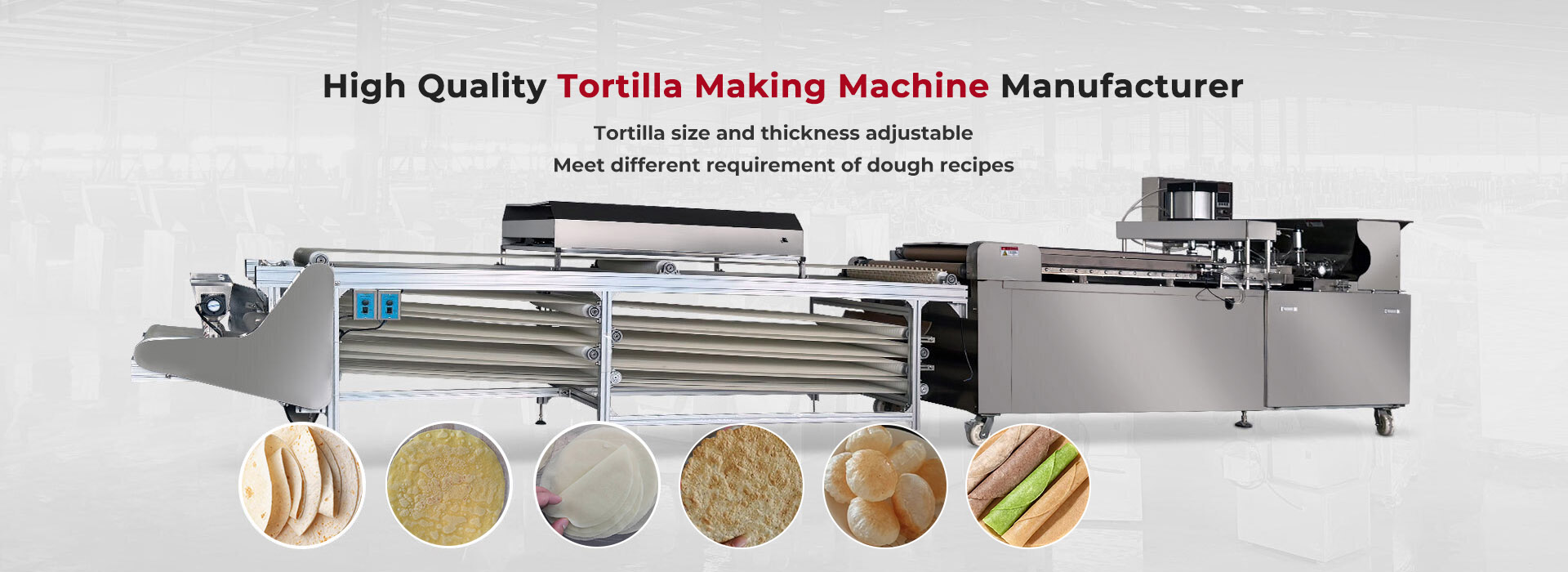 Bannière de machine à fabrication de tortilla 图