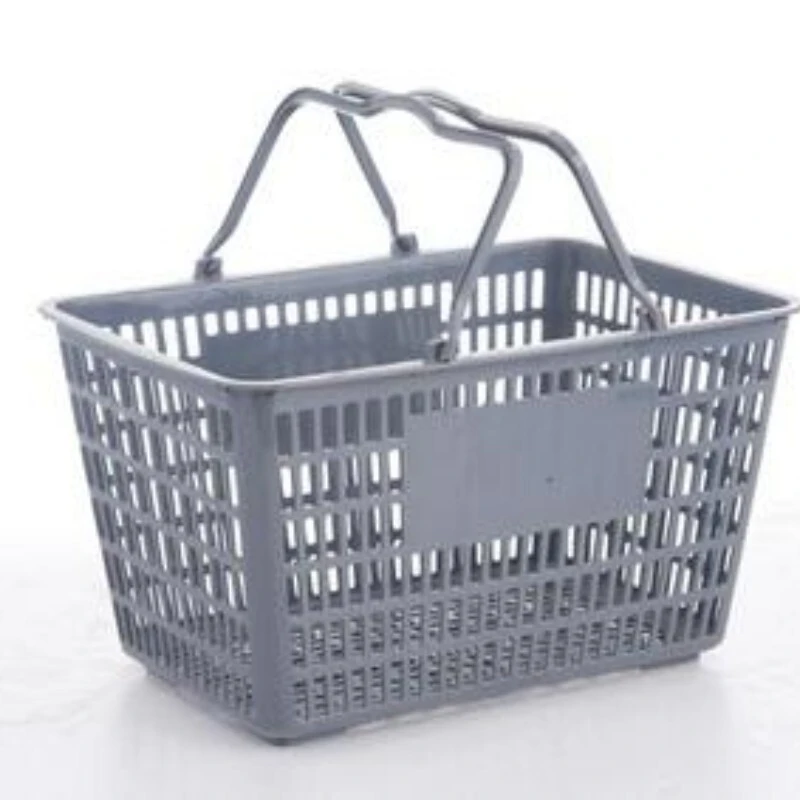 Panier pliable en plastique, poignée de courses, panier de rangement de supermarché à linge 1