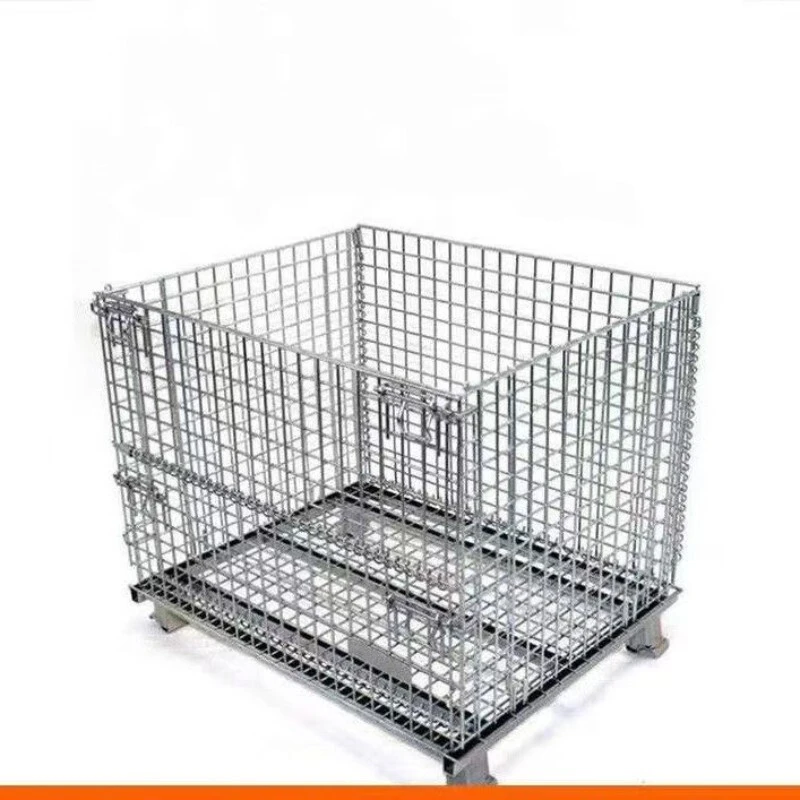 Jaula plegable duradera modificada para requisitos particulares de la plataforma del almacenamiento del objeto semitrabajado del ANIMAL DOMÉSTICO de la malla de alambre galvanizada modificada para requisitos particulares 1