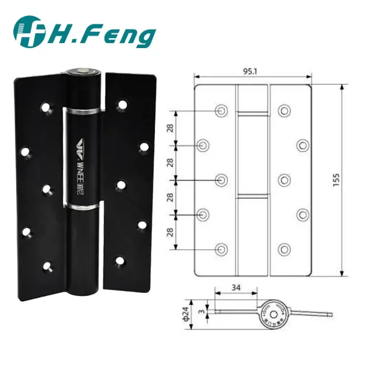 Pivot Hinges for Wooden Doors Aluminum Alloy Door by Hongfeng 3