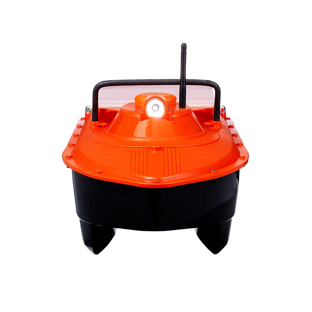 Jabo Dolphin - Lancha De Pesca De Agua Salada A Control Remoto De Alta Velocidad Para Pesca En La Playa Con Casco Impermeable, Retorno Automático GPS (Dolphin S