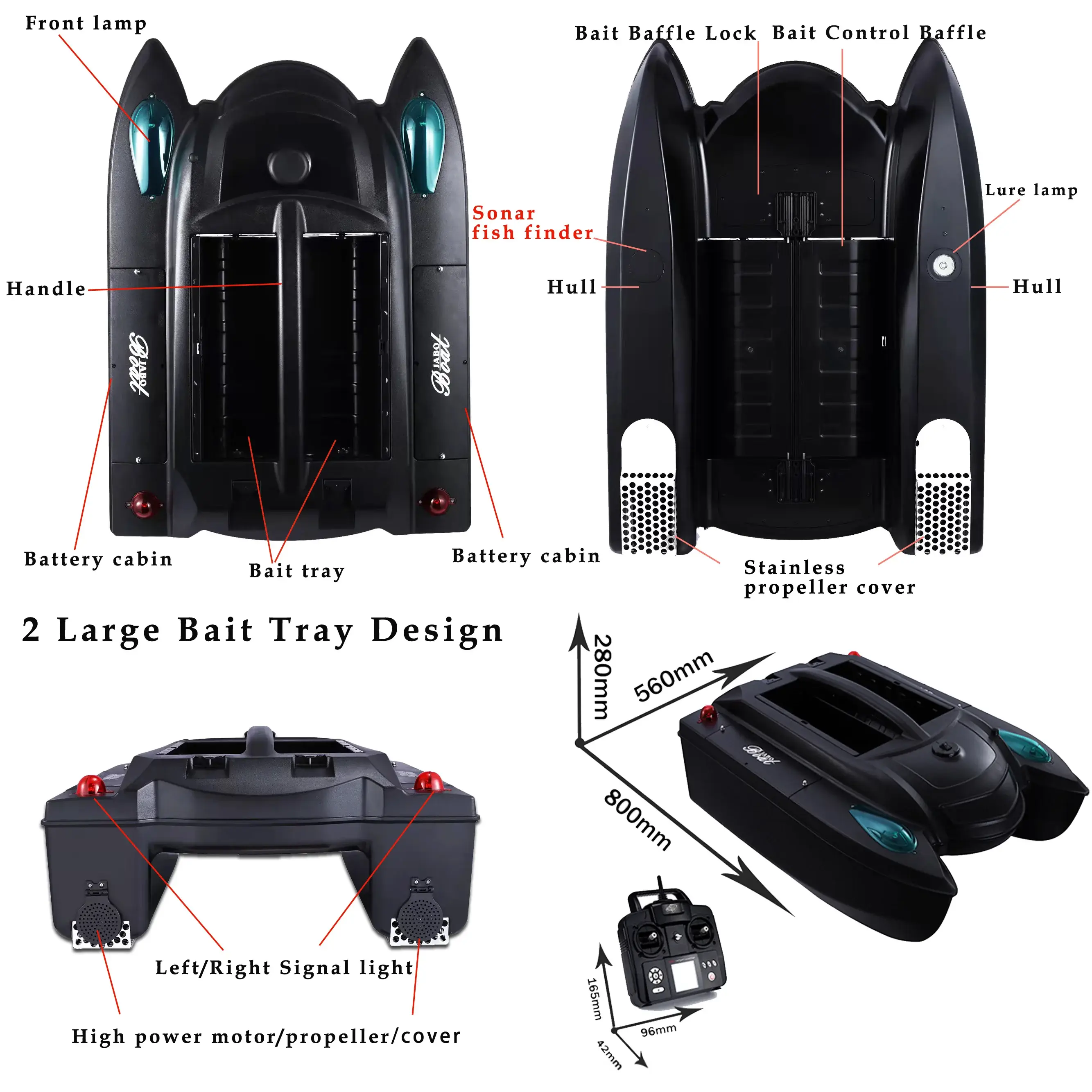 Fishing Surfer Rc Boat JABO3CG - - Jabo Boat 3