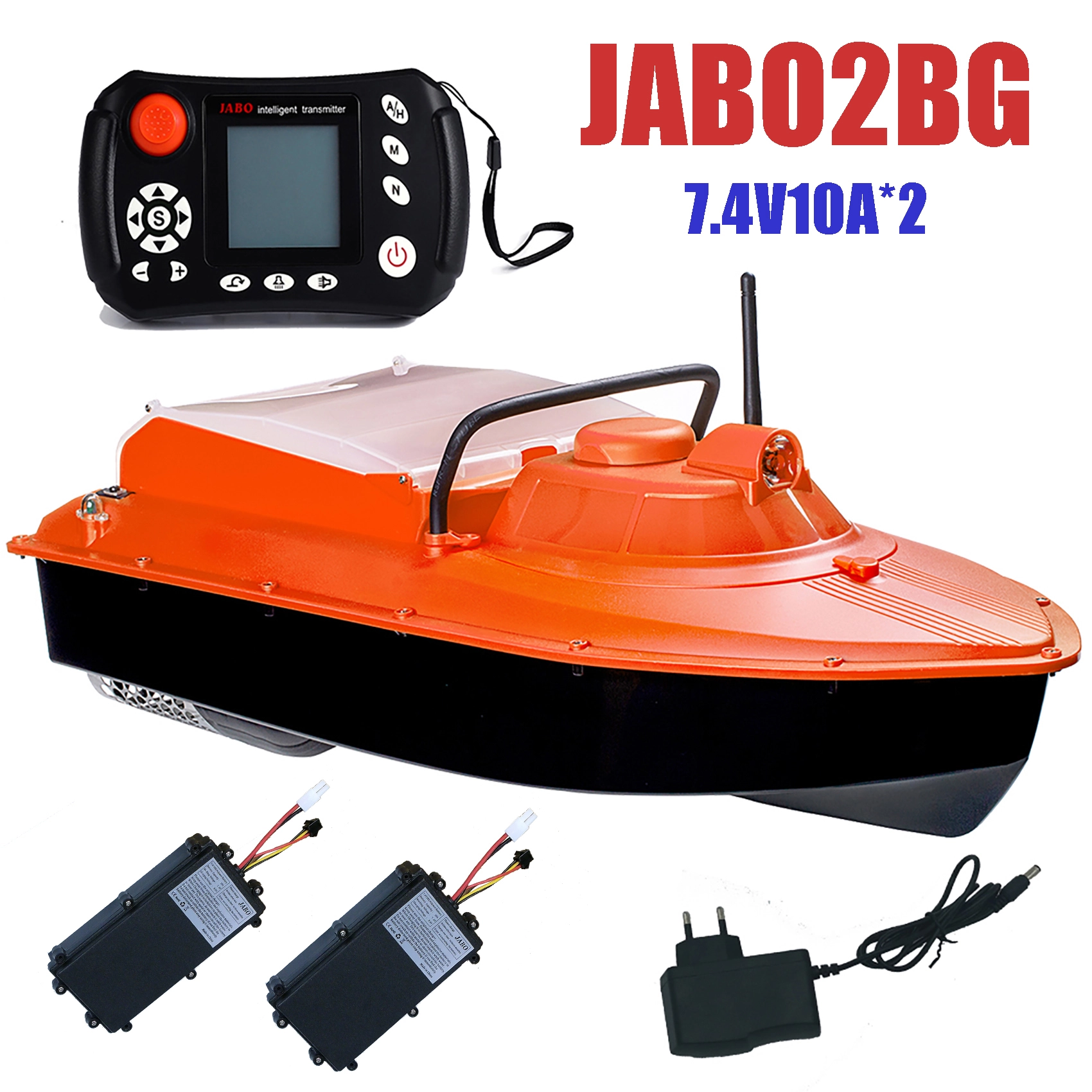 JABO2BG-7.4v10a*2 Gps Auto Navigation Fish Finder Bait Boat Delivery Store 16 Points 1